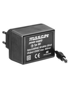 Mascot 9581 12V DC, 3.6W AC/DC Linear power supply with EU plug