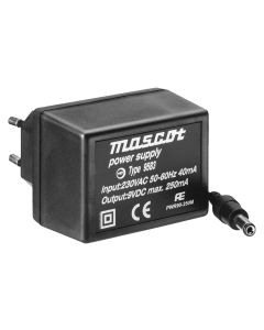Mascot 9583 9V DC, 2.25W AC/DC Switch mode power supply with EU plug
