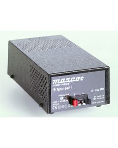Mascot 8421 12V-30V DC, 36W AC/DC Linear power supply with fixed EU mains cord and unterminated DC Cable