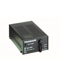 Mascot 9320 9V DC, 50W AC/DC Switch mode power supply with fixed EU mains cord and unterminated DC cable