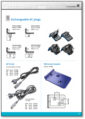 Blueline AC Plug Data Sheet